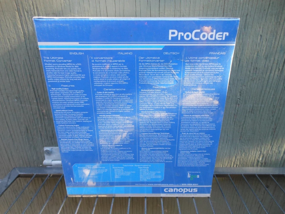 ProCoder NFR 2002 Canopus Software Demo Unit NOT FOR RESALE (Sealed NEW) 12D - Image 4 of 4