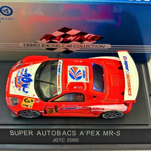 Ebbro 1:43 Toyota MR-S MR2 Super Autobacs Apex JGTC 2000 coche modelo raro - Imagen 9 de 10