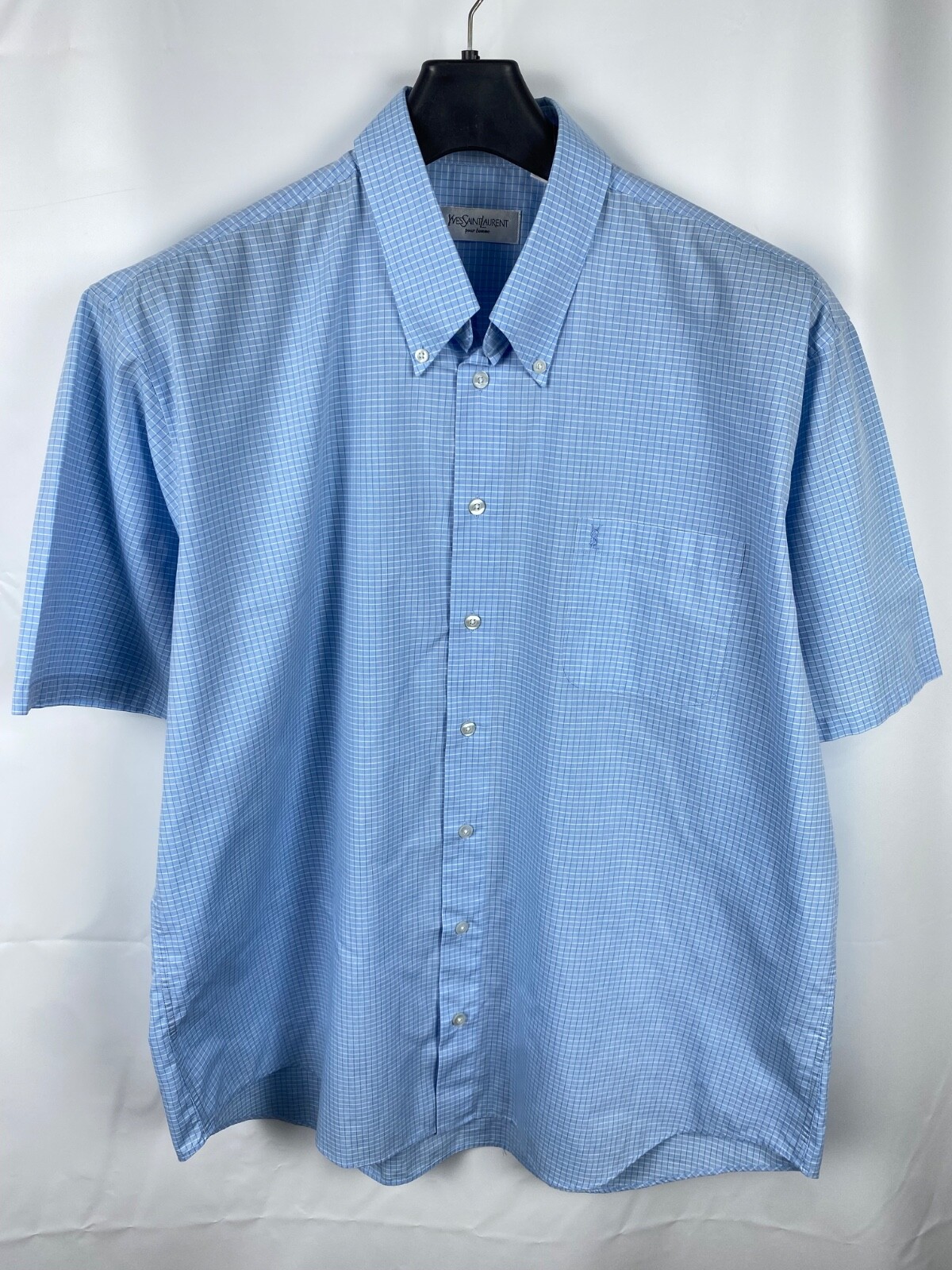 Camicia Yves Saint Laurent manica corta con bottoni uomo taglia XL