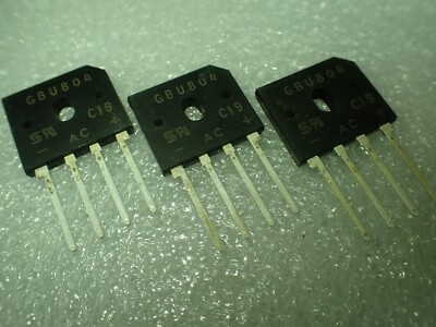 GBU804 Einphasen-Brückengleichrichter 400 V 8 A GBU-DIODEN UK-LAGERBESTAND x 3 Stück