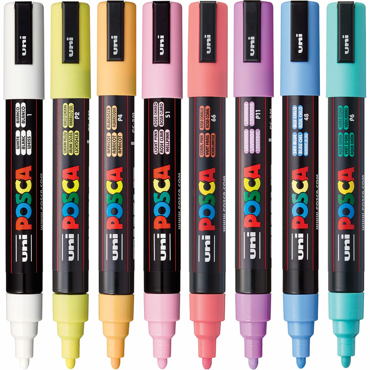 Uni Posca PC-5M Evidenziatore Vernice Pennarello - 10 Penna Set Di Il - Foto 12