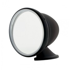 Universal Black Bullet Style Side Mirror Gt Racing - 4 Diameter