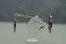 ESPRIT Ohrringe Creolen 925 Sterling Silber ESCO90775C Besatz Zirkonia rot NEU