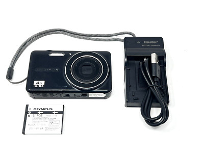 Olympus VG-110 12MP Digital Camera Bundle w/ Wrist Strap Battery and New Charger