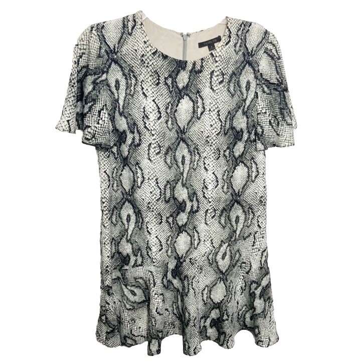 Rachel Zoe Size 6 Python Snake Flutter Sleeve Hem… - image 1