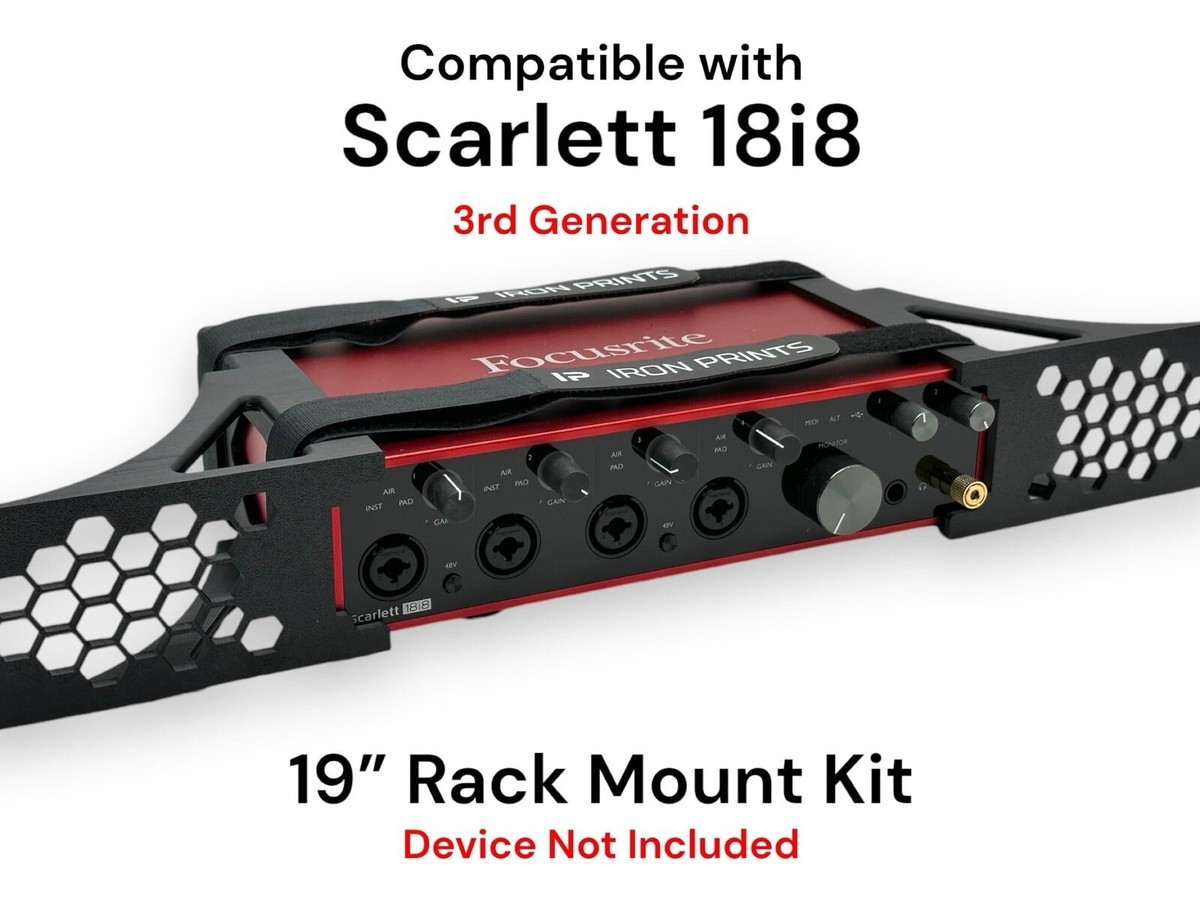 Rack Mount Kit for Scarlett 18i8 3rd Gen 1.5U 19” Rack Mount - 4