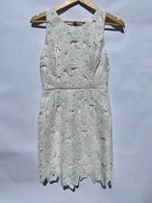 ASTR The Label Ivory Floral Lace Overlay Sleeveless Dress S
