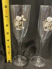 (2) Perrier Jouet - PJ Logo White Flower Champagne Flute Glass - MARKED — photo 6