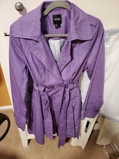Xoxo Trench Coat Purple Size Large Nwt