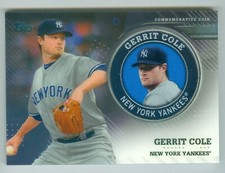 2020 Topps Series 2 Player Medallion Coin Relic TPM-GC Gerrit Cole Yankees