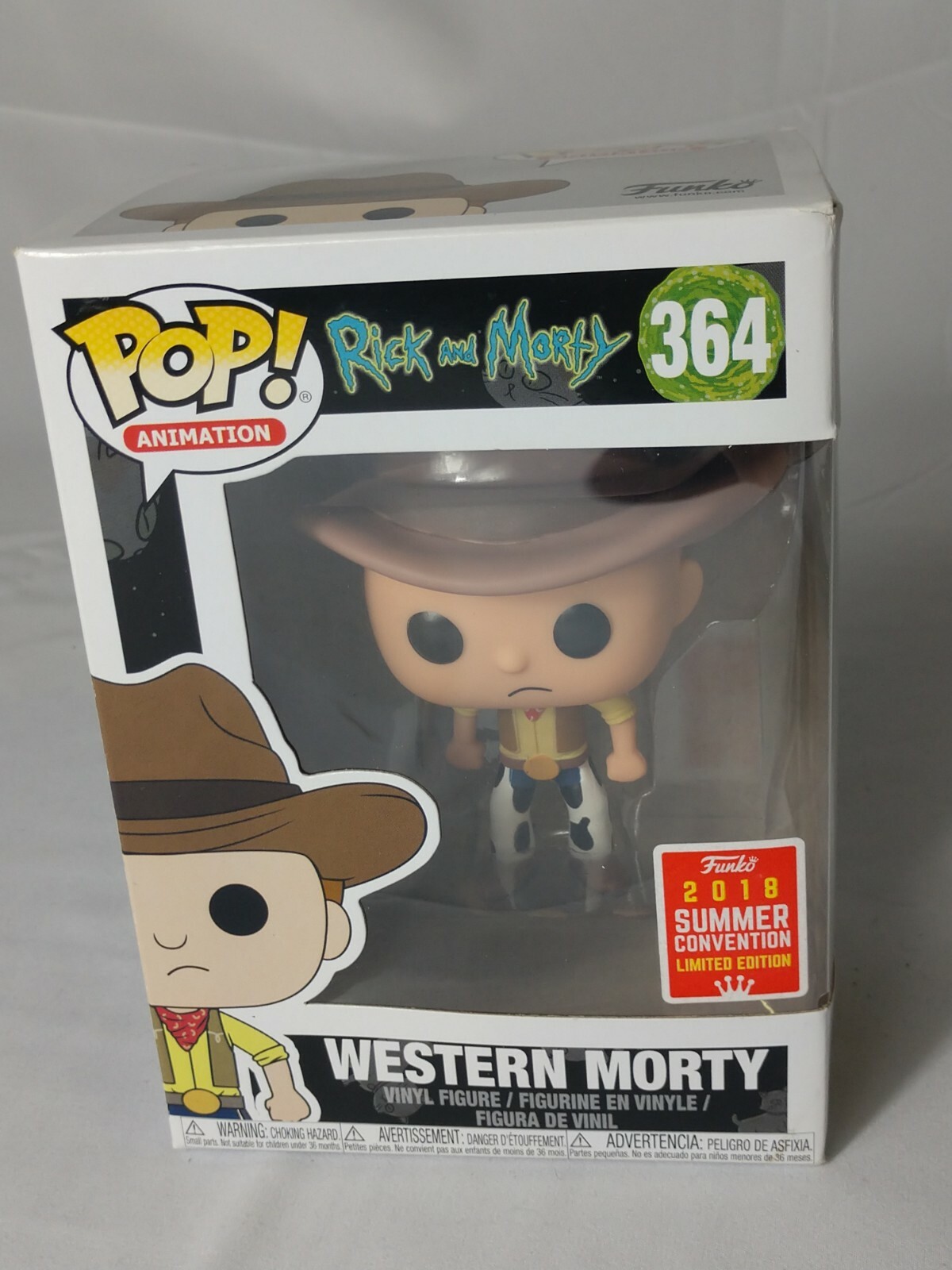 Funko POP: Western Morty #364 w/ 2018 Summer Convention Official Sticker !!
