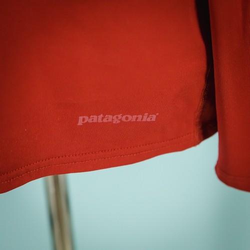 Top Patagonia Talla Grande L Rojo Capilene Cuello Redondo Manga Larga Capa Base Activa - Imagen 2 de 5
