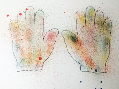 Colorful Hands 1971年 直筆サイン入り/ジム ダイン/ポスター Jim Dine - Colorful Hands 1971 Original Lithograph Print Signed