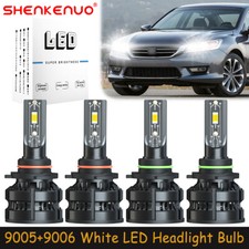 For Honda Accord 1990-2012 White 9005 9006 LED Headlights Bulbs High Low Beam Z8