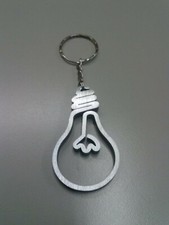 Bulb, idea, lighting gadget, aluminum keychain