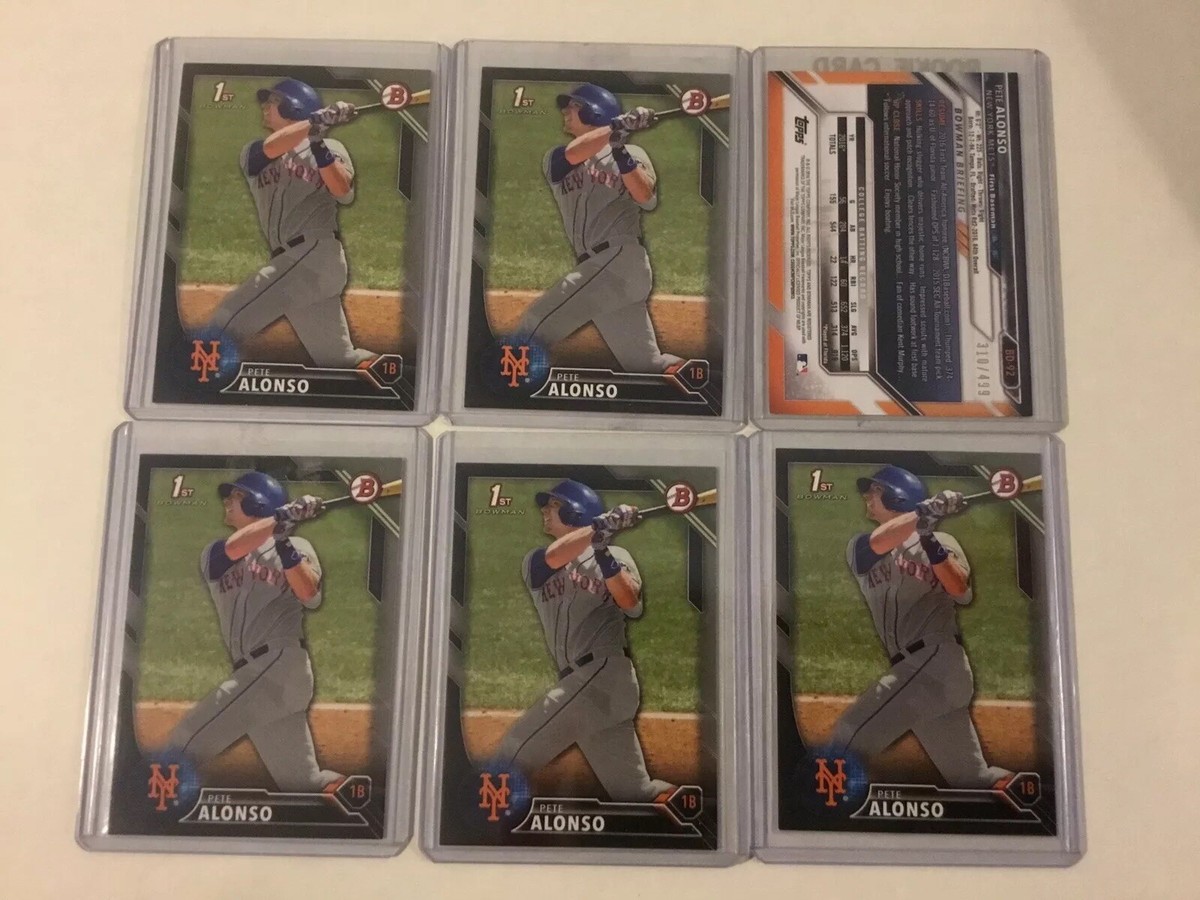 Pete Alonso Mets 2016 1st Bowman Baseball 6 Card Lot Gray