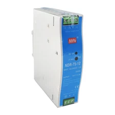 6.3A 75 Watt Industrial DIN Rail Power Supply,NDR-75-12 ouput 12V USA STOCK