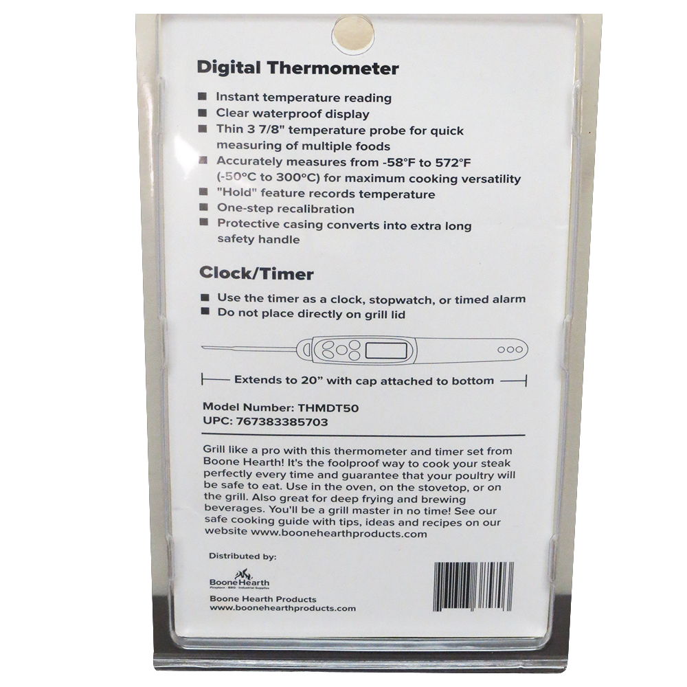 Boone Hearth Digital BBQ Food Thermometer Kitchen Timer Stopwatch boone-hearth-digital-bbq-food-thermometer-kitchen-timer-stopwatch