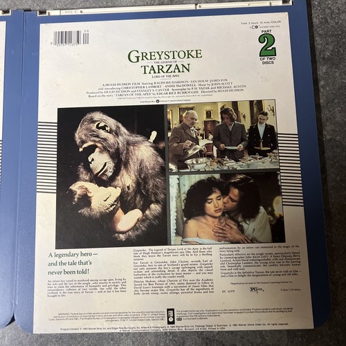 Greystoke Legend Of Tarzan Video Laserdisc Double Disc CED VG - Picture 6 of 6