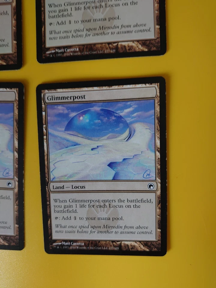 MTG Card.  Glimmerpost playset  Exact as pictures 4 cards Scars of Mirrodin- - Image 2 of 4