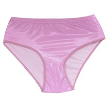 PVC Leather Look Knicker Panties Women's Sissy Underwear Men's Brief