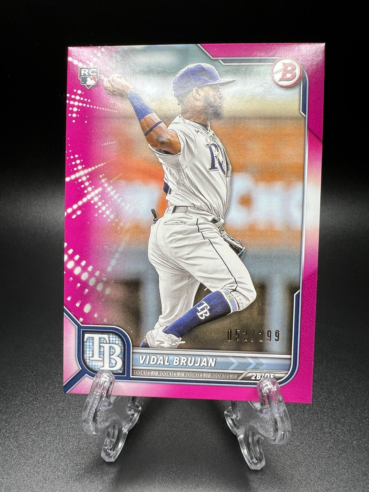 2022 Bowman - Vidal Brujan #71 Fuchsia /299 (RC)