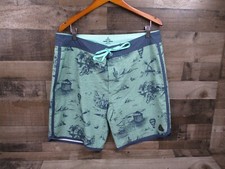 Prana Board Shorts Mens 36 Blue High Seas UPF 50 Swim Trunks Outdoor Beach Surf