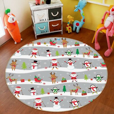 3D Weihnachtsschneemann NAM3687 Spiel Teppich Mat Elegant Foto Teppich Fay