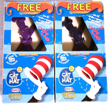 Lot of 2 Kraft Mac  Cheese 2003 The Cat in the Hat SpoonNoodler Blue  Purple 