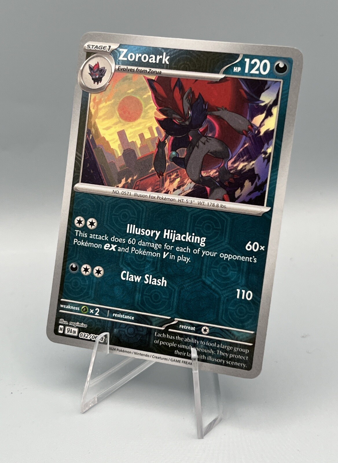 Pokemon TCG Zoroark 032/064 Shrouded Fable - Reverse Holo NM