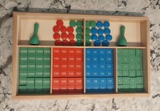 Montessori Educational Materials Stamp Game with wooden storage box