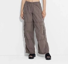 NWT Wild Fable Women's Mid Rise Wide Leg Relaxed Cargo Pants Pewter Gray XXL