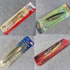 4 Fishing Lures Smithwick Rattlin Tourney Popper  Mann's Jerkbait Jointed Rapala
