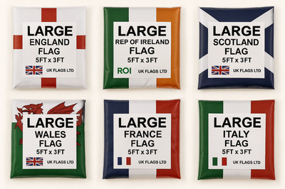 Rugby 6 Nationen Flaggen Paket England Irland Schottland Wales Frankreich Italien & Wimpelkette