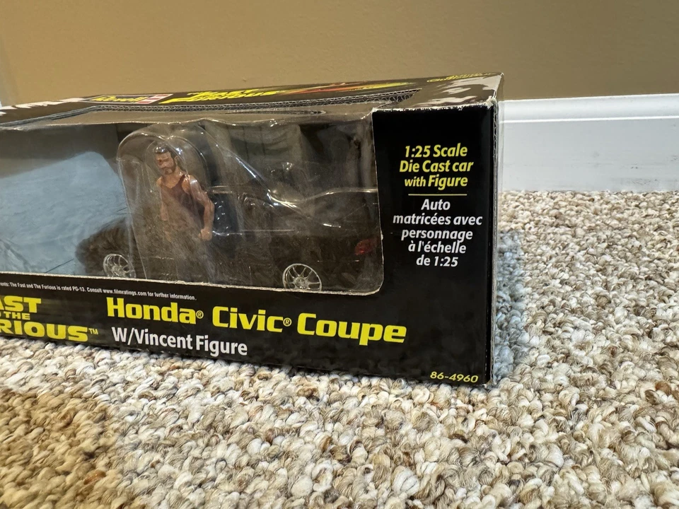 Revell The Fast & Furious 1995 95 Honda Civic Coupe Vincent Die Cast 1:25 Car - Image 4 of 4