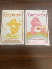 2 Vintage 80’s American Greetings CARE BEARS Sticker FUNSHINE Love A Lot Bears