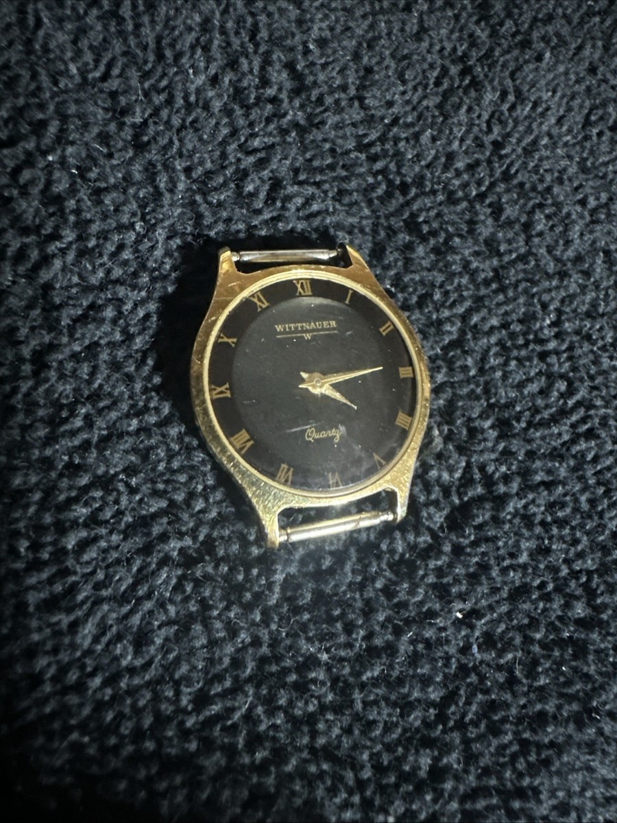 Wittnauer GOLD Plated Black Dial SWISS 6 Jewels Sapphire  display picture 2