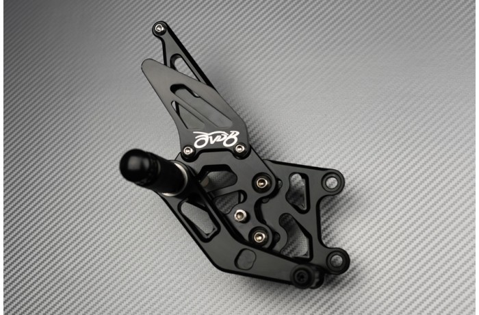 Commandes reculées moto HONDA CBR600RR 2009-2012 repose pied réglable argent - 3