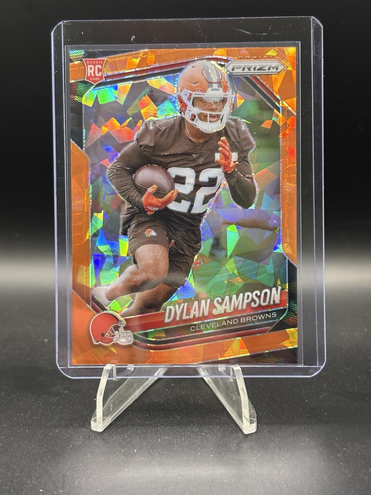 Dylan Sampson 2025 Panini Prizm Orange Ice Prizm RC #365 Cleveland Browns