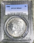 1886 P Morgan Dollar PCGS MS64 UNCIRCULATED