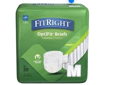 FitRight OptiFit Plus Adult Incontinence Briefs, Heavy Absorbency