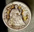 New Listing1854-O New Orleans Mint Silver Seated Liberty Half Dime w/ Arrows