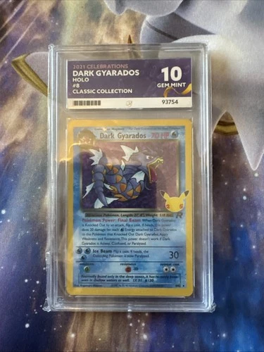 Pokémon TCG Dark Gyarados Holo Card 8/82 Celebrations Classic Collection Ace 10
