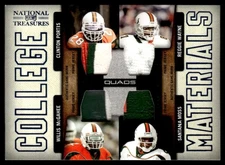 2009 Playoff National Treasures Quad Prime Patch MIAMI HURRICANES /15 Game Used