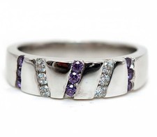 Natural Amethyst  Topaz 925 Solid Sterling Silver Ring Jewelry Sz 6 MK6-2