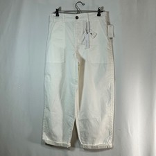 Sanctuary White Utility Crop Wide Leg Pants Size 32 NWT