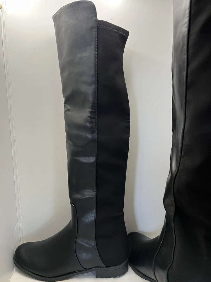 Botas Unisa para mujer 8M Gillean 2 por encima de la rodilla negras nuevas en caja Foto 4 de 4