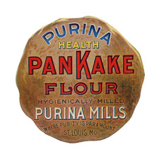 1890's Victorian Trade Card PURINA HEALTH "PanKake" Flour Die Cut Scarce