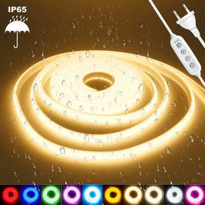 IP65 wasserdichte Outdoor COB LED Streifen 230V flexibles Rope Light Weihnachten