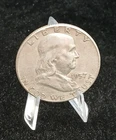 Silver 90% 1957 P  Franklin Half dollar  really nice looking coin TP 10380